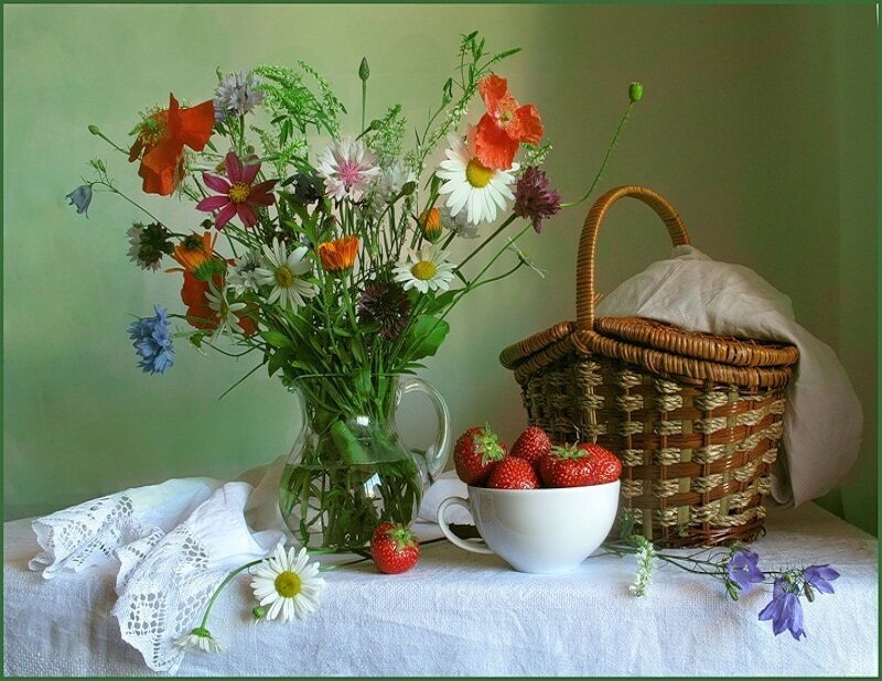 Bouquet of Wildflowers — Green