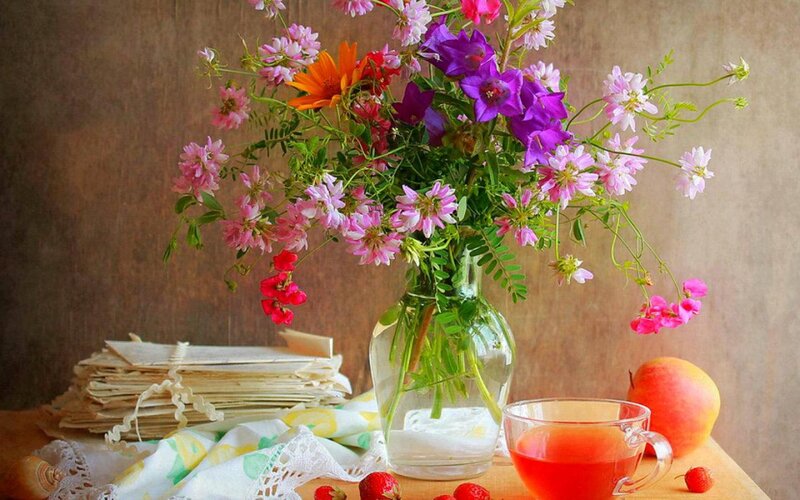 Bouquet of Wildflowers — Pink, Serene, Afternoon