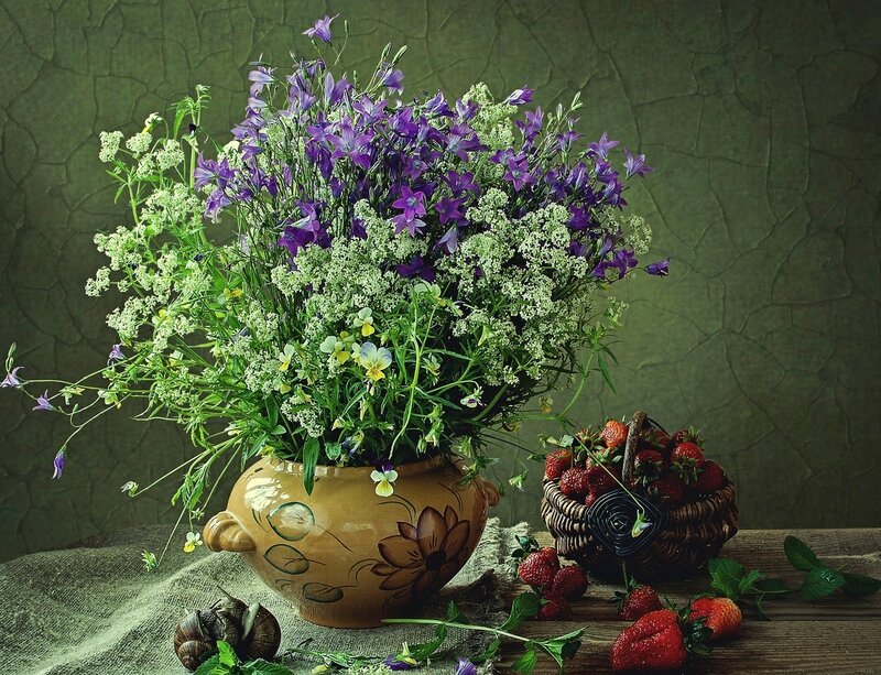 Bouquet of Wildflowers — Purple, Calm, Photograph