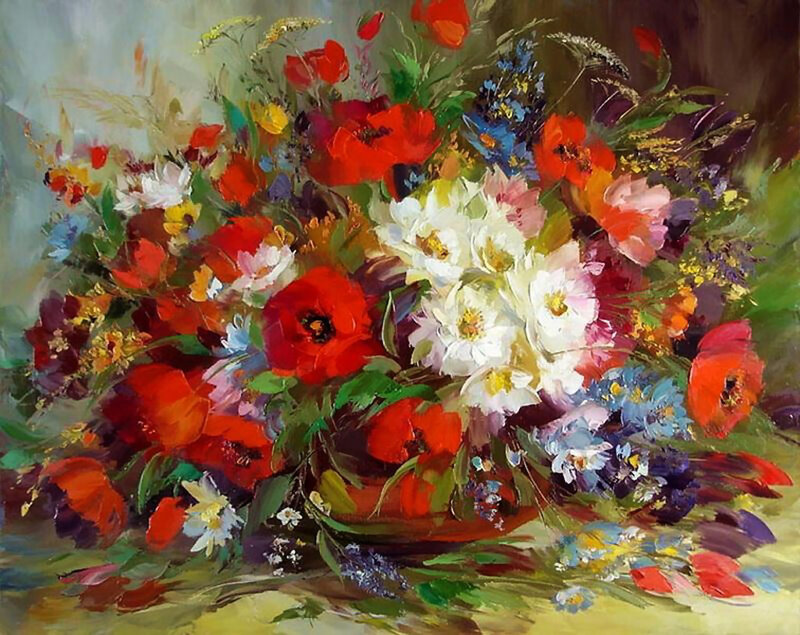 Bouquet of Wildflowers — Red