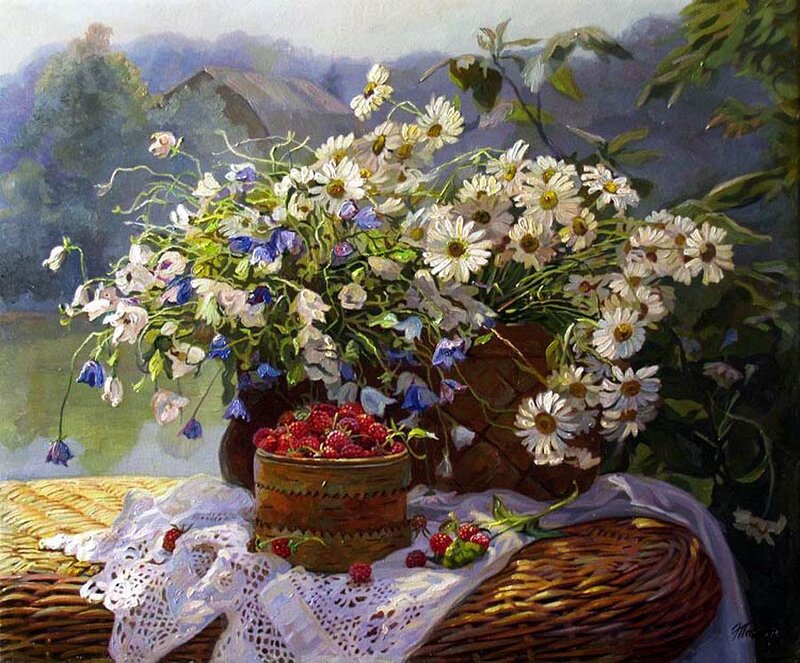 Bouquet of Wildflowers — White, Serene, Afternoon