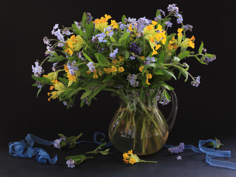 Bouquet of Wildflowers — Yellow, Calm, Photograph