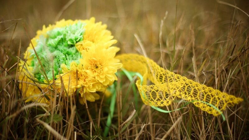 Bouquet of Yellow and Green Flowers