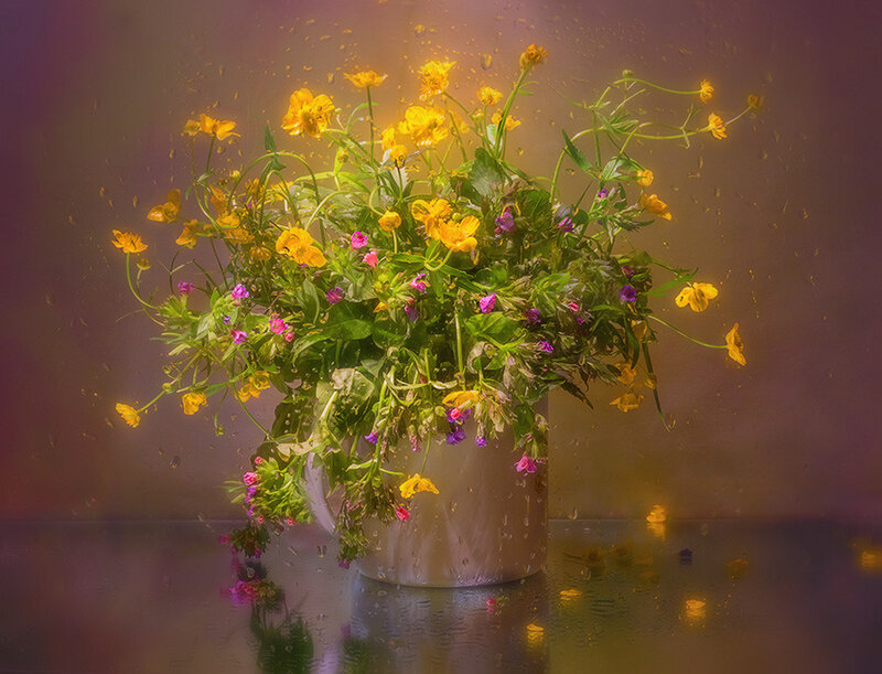 Bouquet of Yellow Flowers — Dramatic