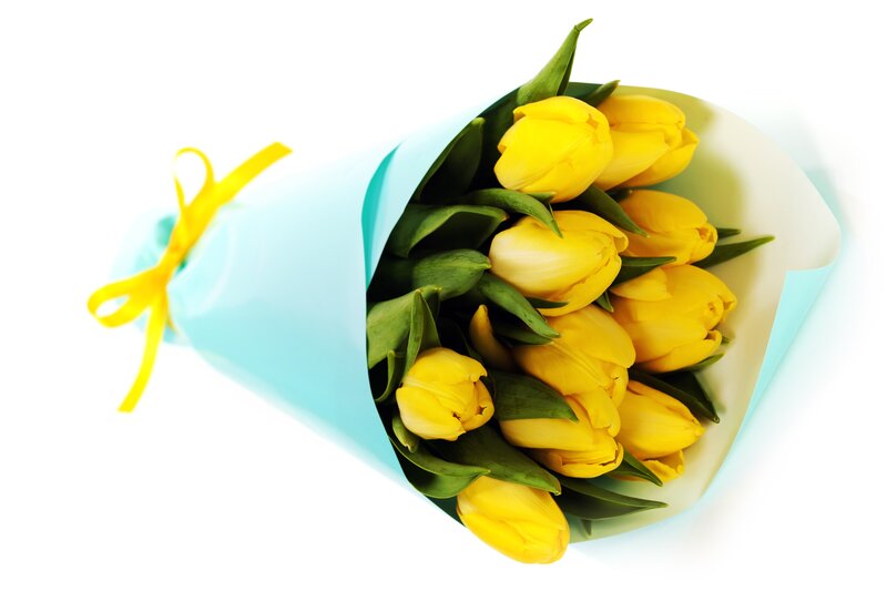 Bouquet of Yellow Tulips — Bright
