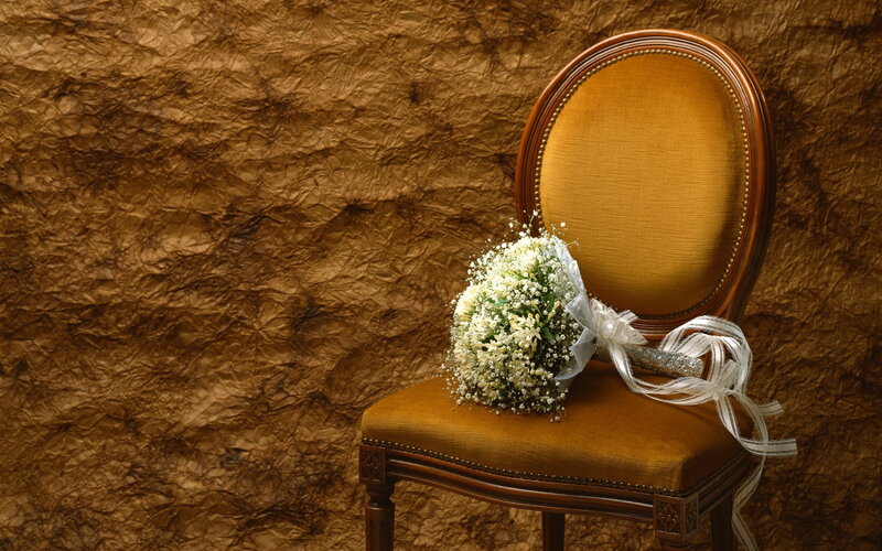 Bouquet on Chair
