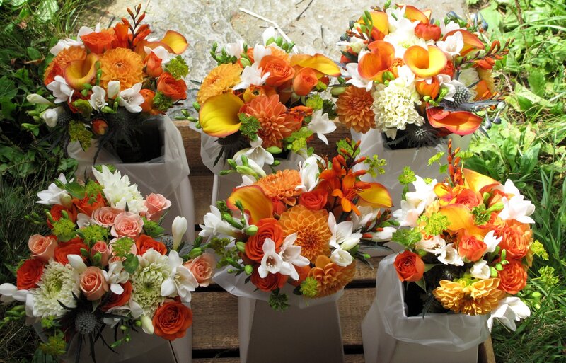 Bouquets of Flowers — Orange