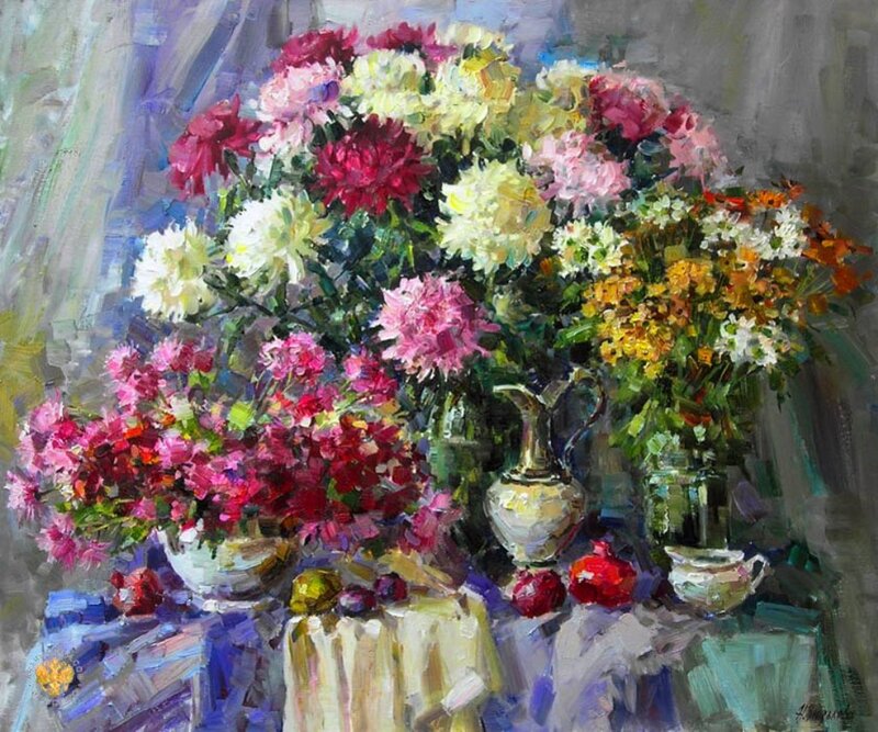 Bouquets of Flowers — White, Calm