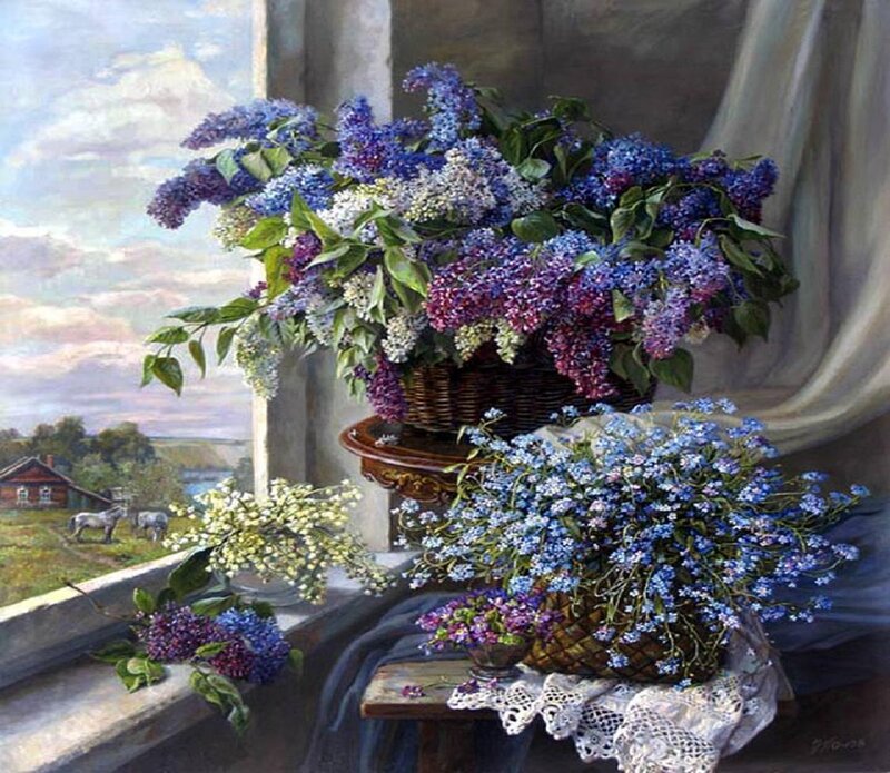 Bouquets of Lilac Flowers