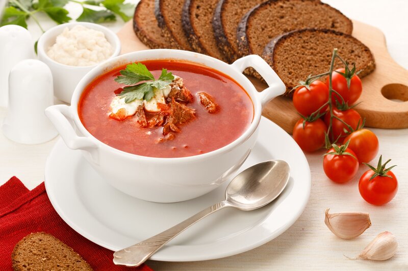 Bowl of Borscht Soup