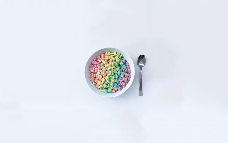 Bowl of Cereal — White, Minimalist