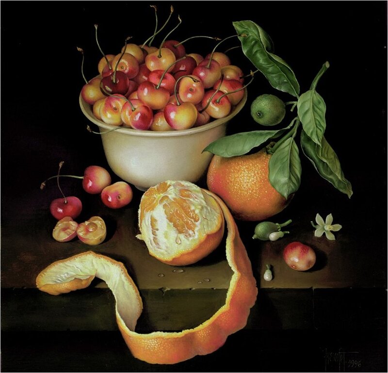 Bowl of Cherries and Oranges