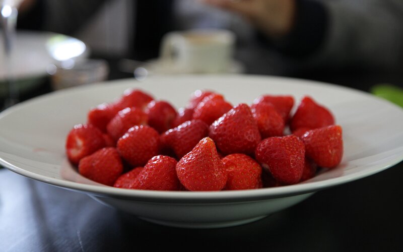 Bowl of fresh strawberries