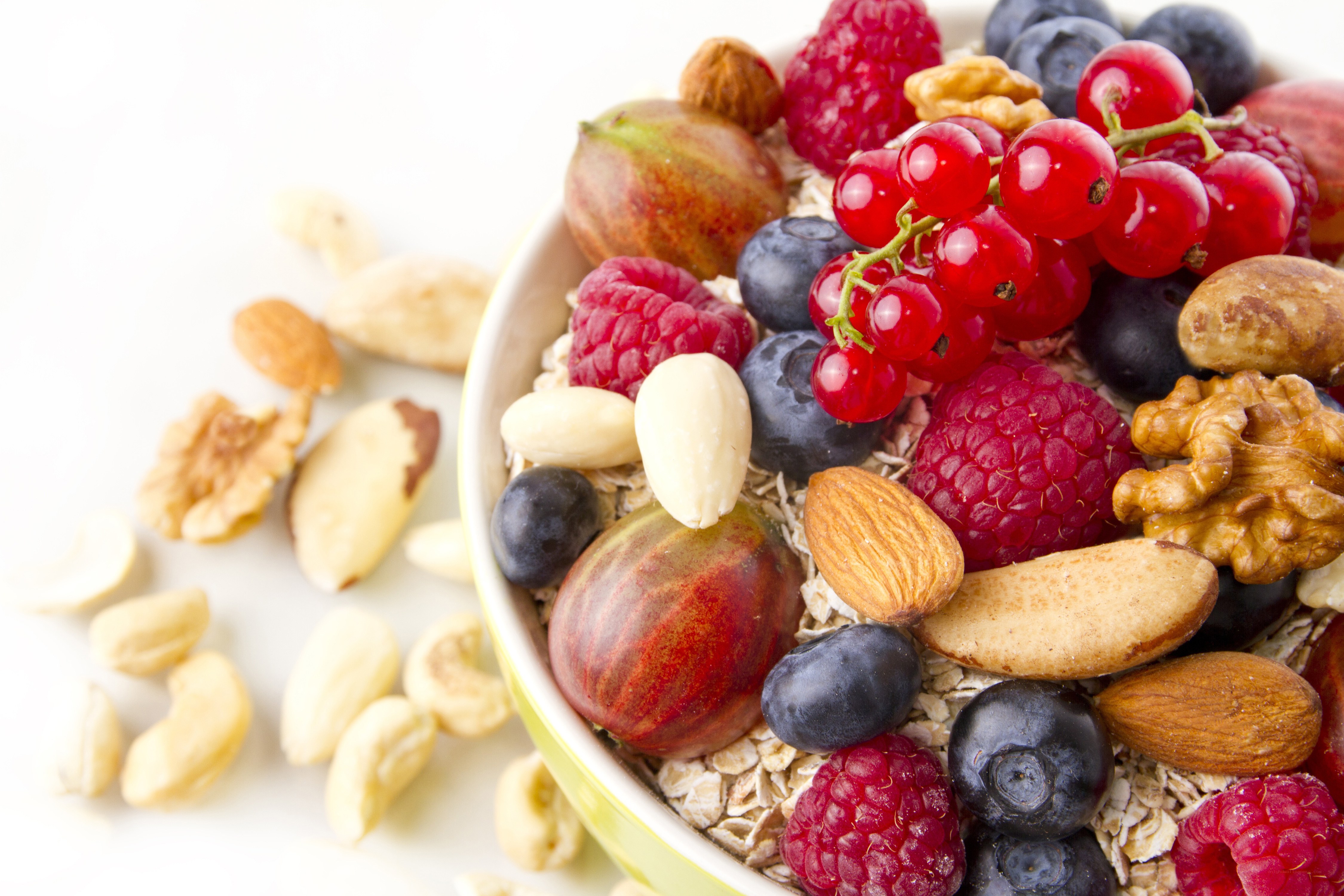 Bowl of granola and fresh berries