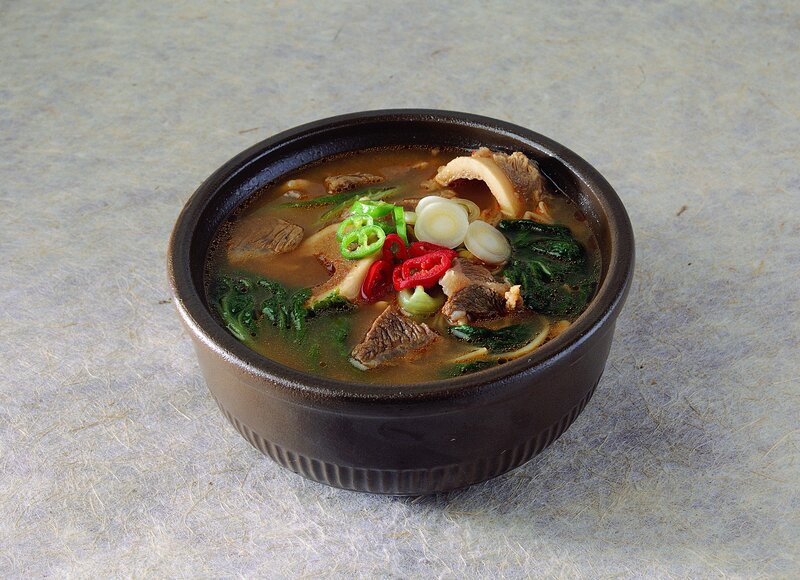 Bowl of Korean beef soup