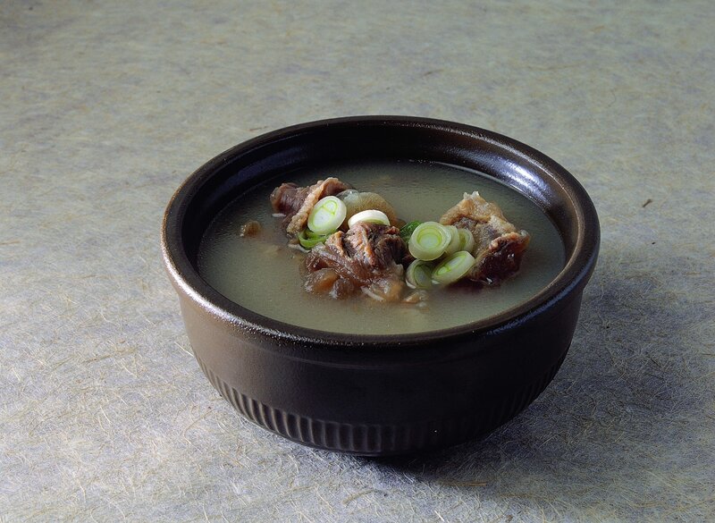 Bowl of Meat Soup — Brown