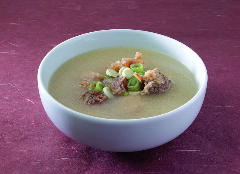 Bowl of Meat Soup — White