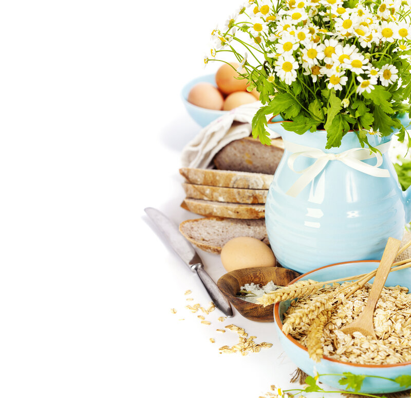 Bowl of Oats and Bread