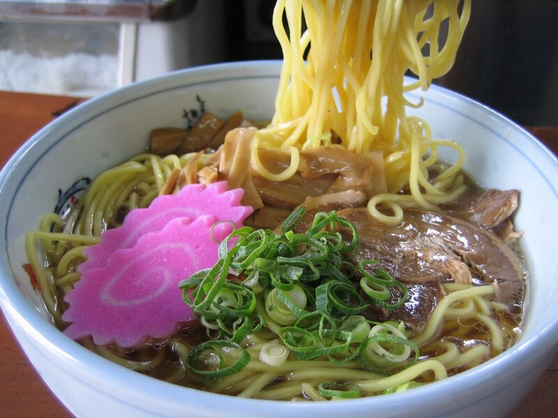 Bowl of ramen with toppings