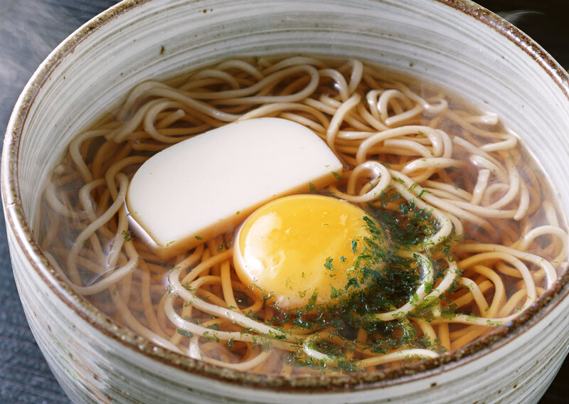 Bowl of soba noodle soup