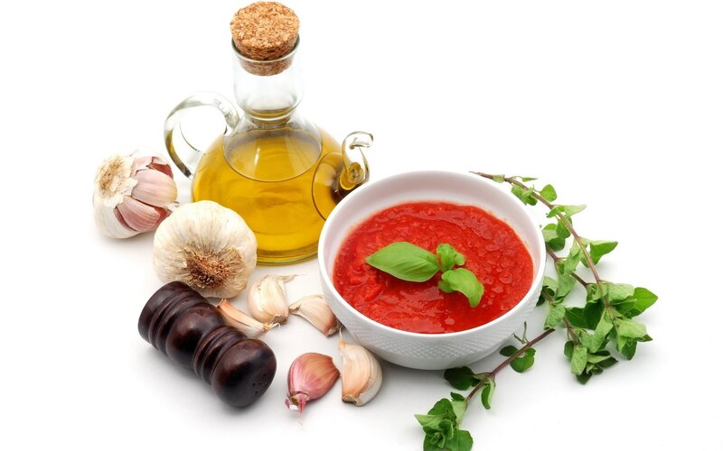 Bowl of Tomato Sauce — Red