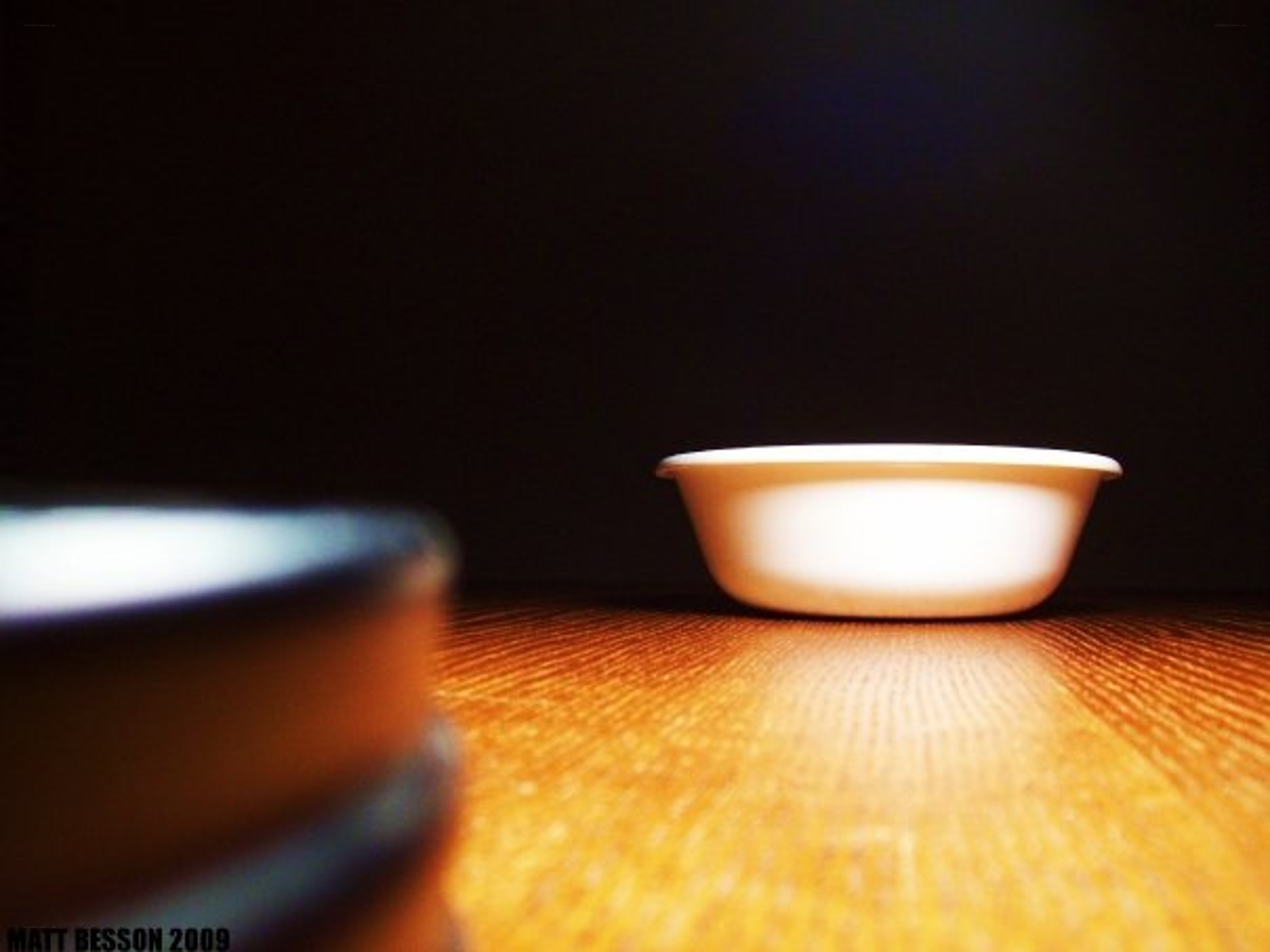 Bowl on a wooden table