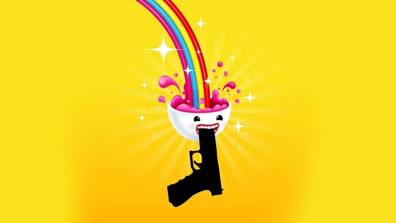 Bowl with Gun and Rainbow