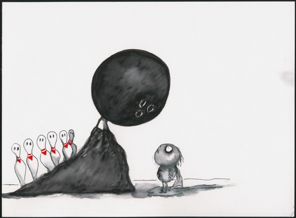 Bowling ball monster