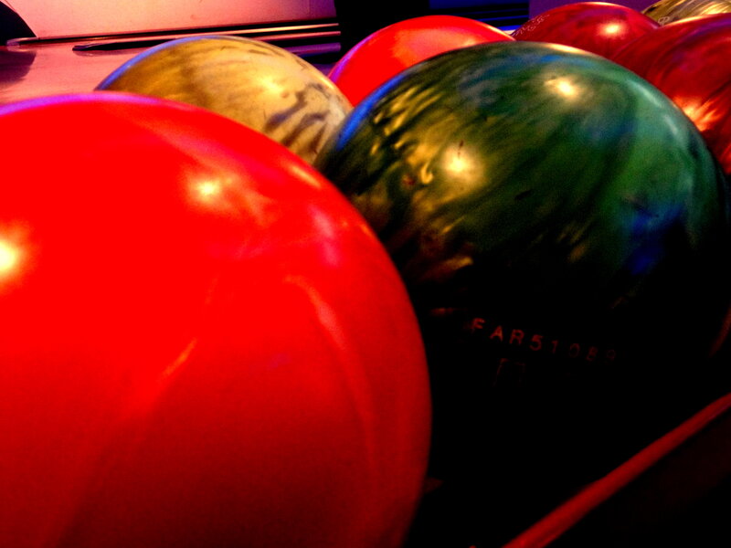 Bowling Balls in Rack