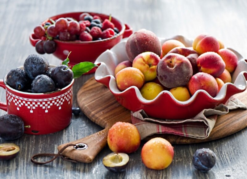Bowls of Fresh Fruit