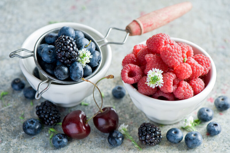 Bowls of Mixed Berries