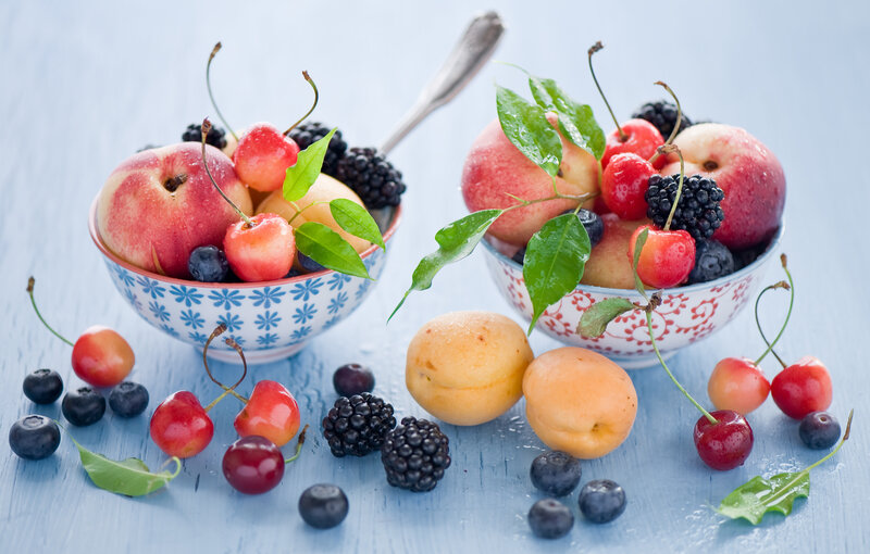 Bowls of Mixed Fruit