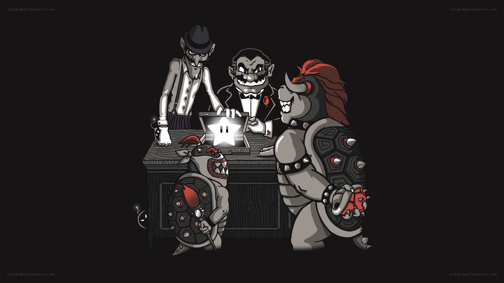 Bowser and allies at table