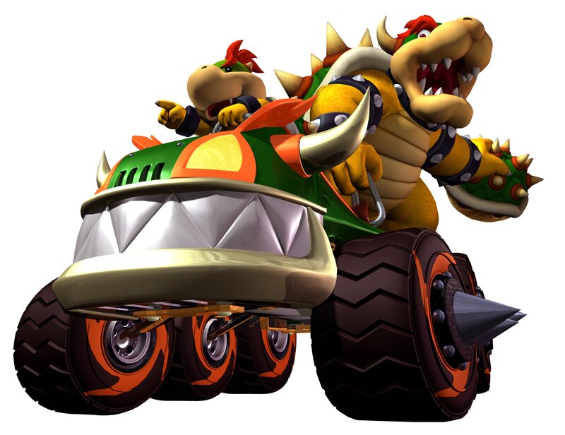 Bowser and Bowser Jr. in Kart