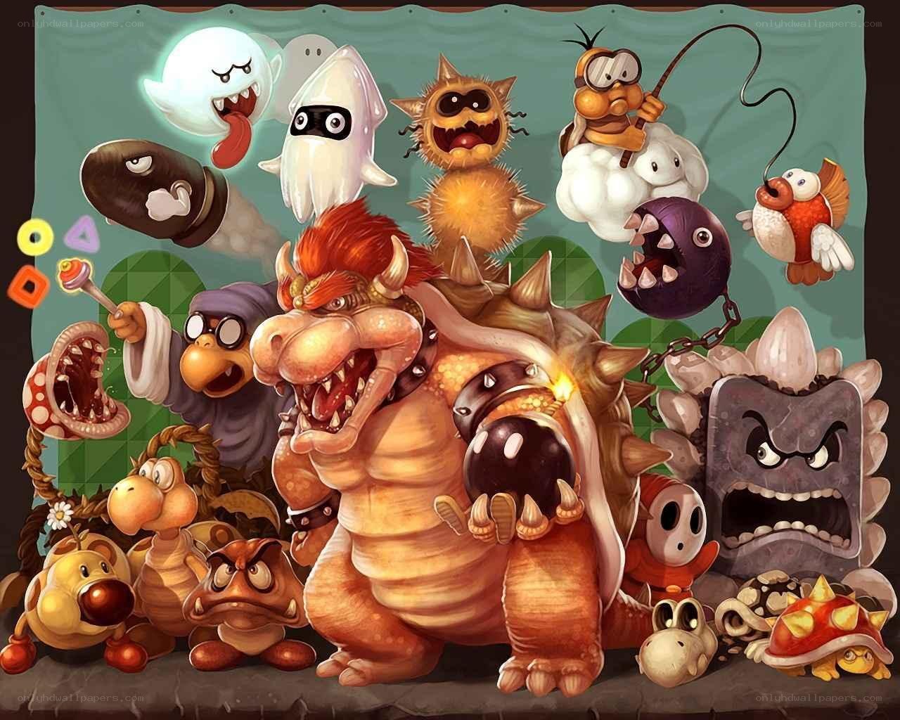 Bowser and his minions