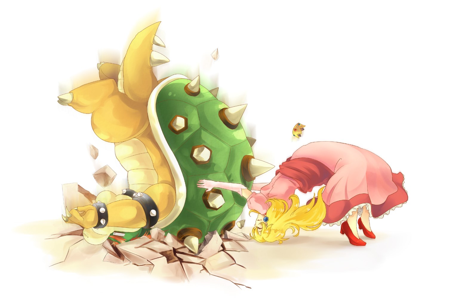 Bowser attacking Princess Peach
