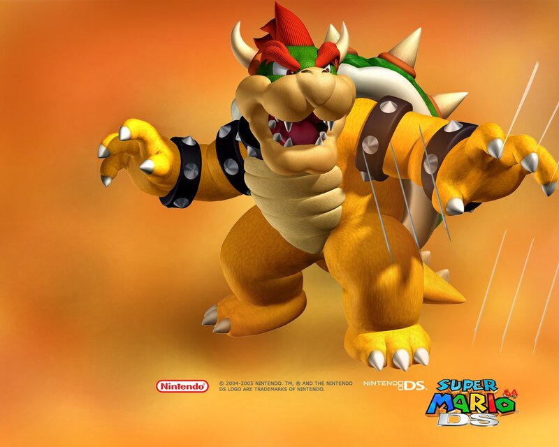Bowser Character — Orange, Aggressive