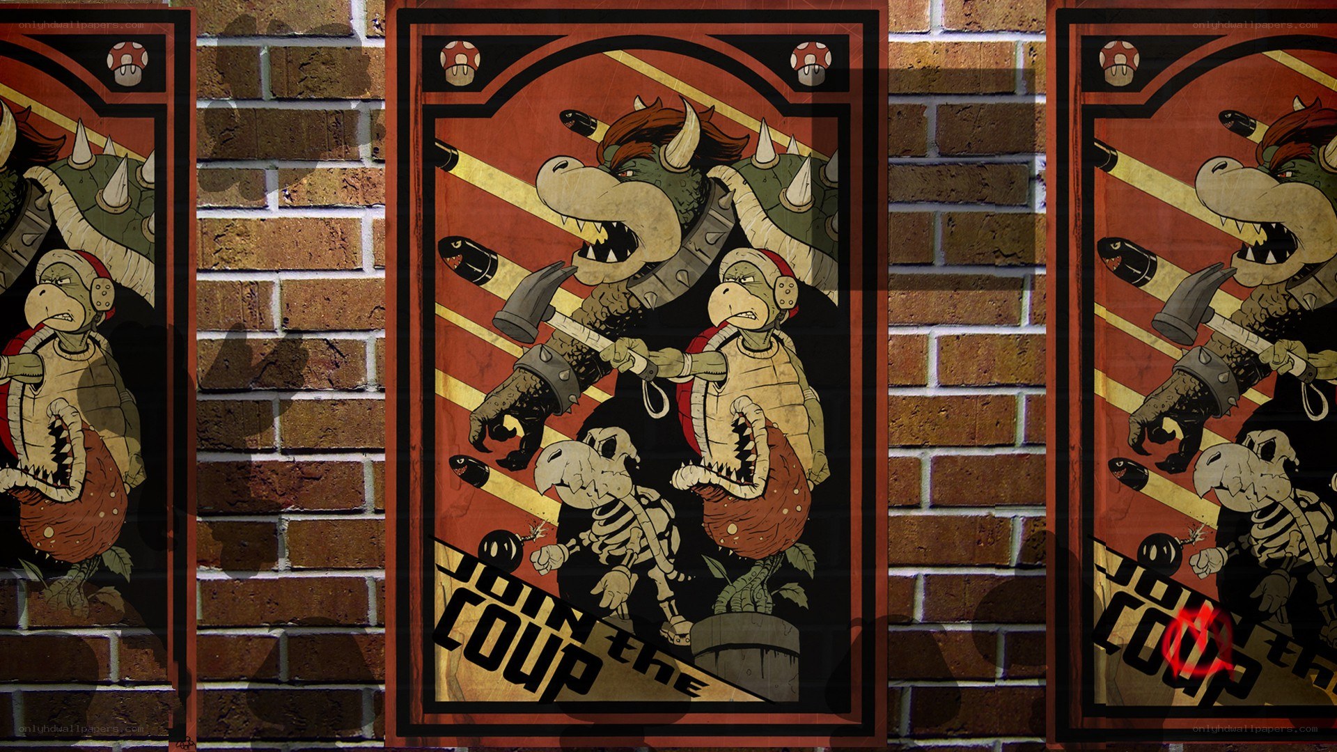 Bowser coup propaganda posters