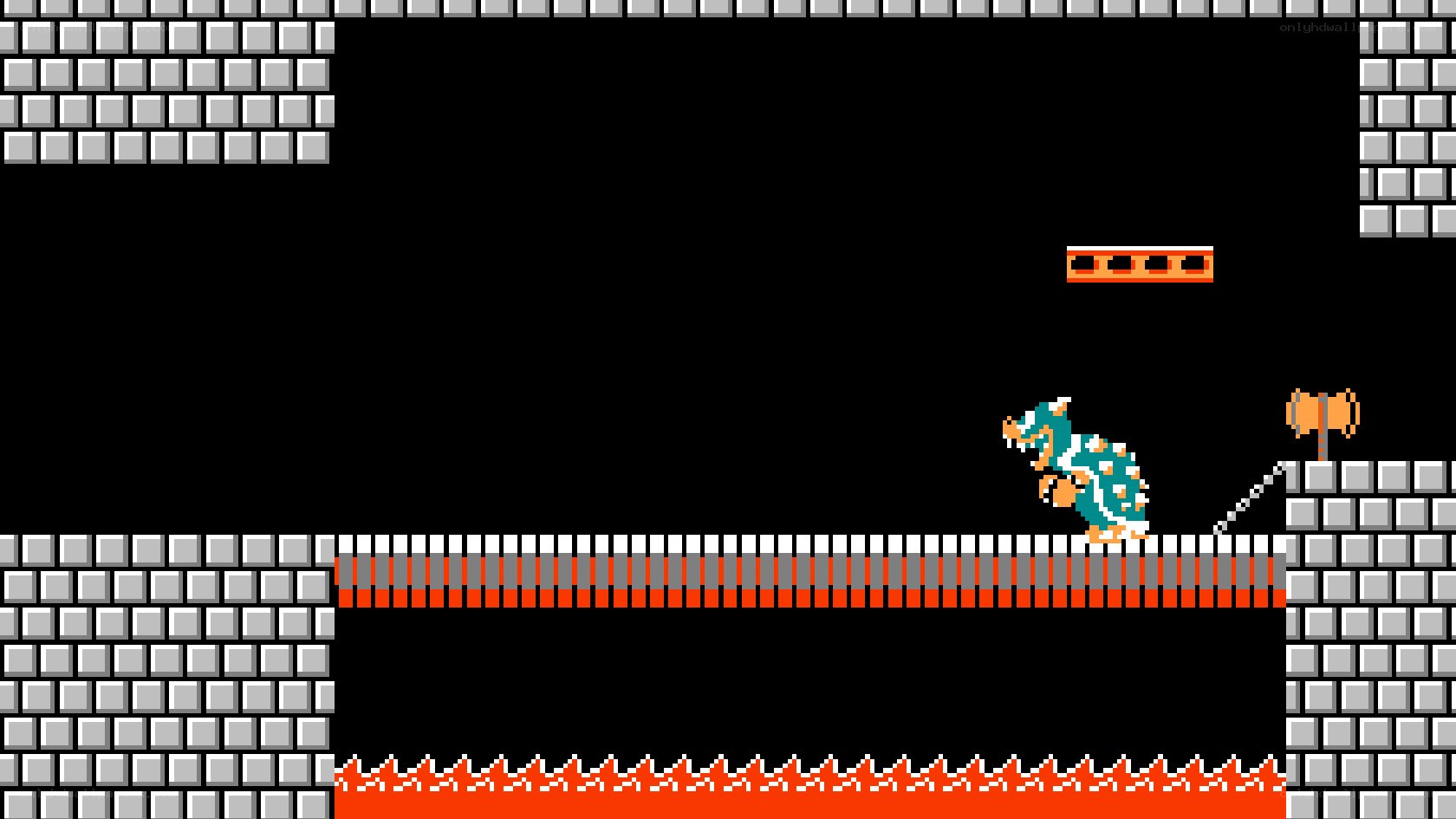 Bowser in a castle level