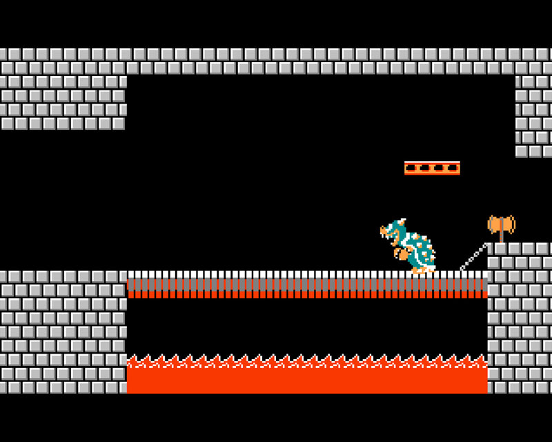Bowser in a castle level