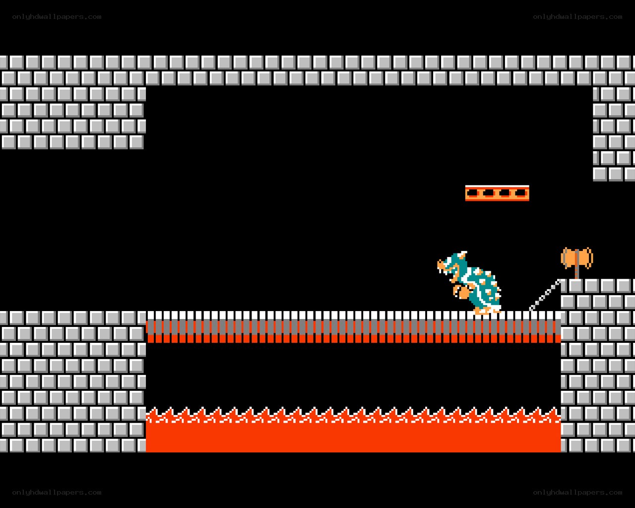Bowser in a castle level