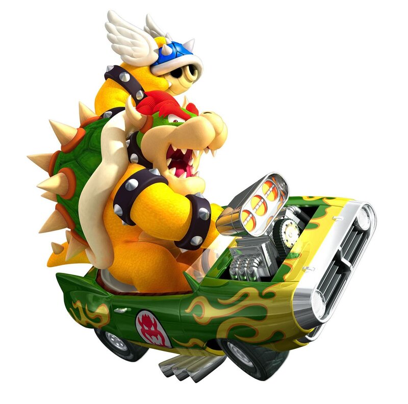 Bowser in a Race Car