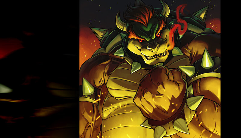 Bowser in armor