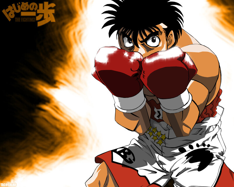 Boxer in fighting stance