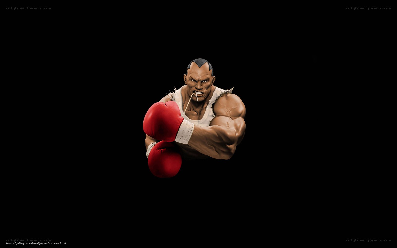 Boxer in red gloves