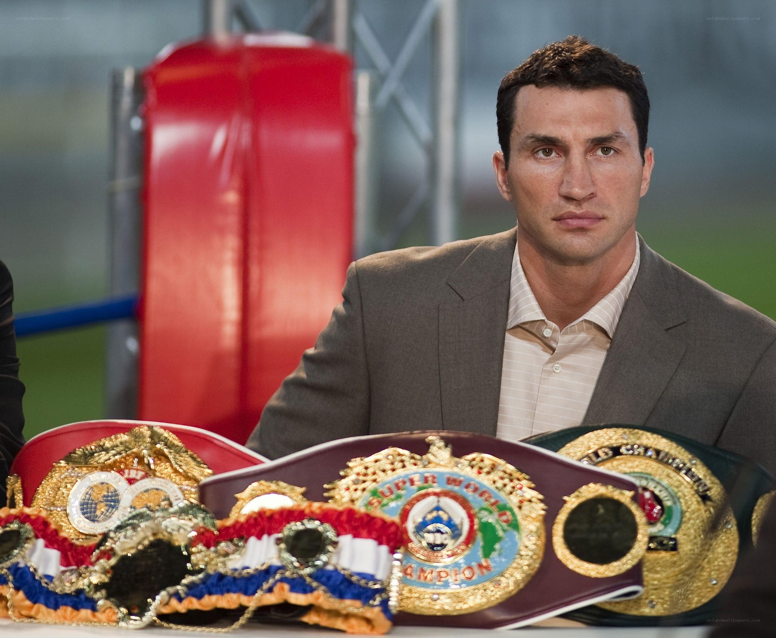 boxer with championship belts