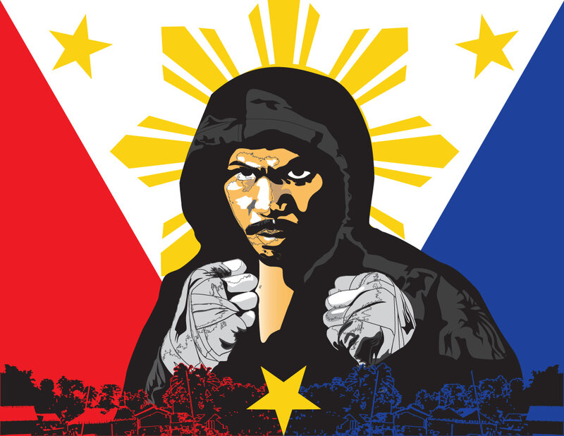 Boxer with Philippine flag