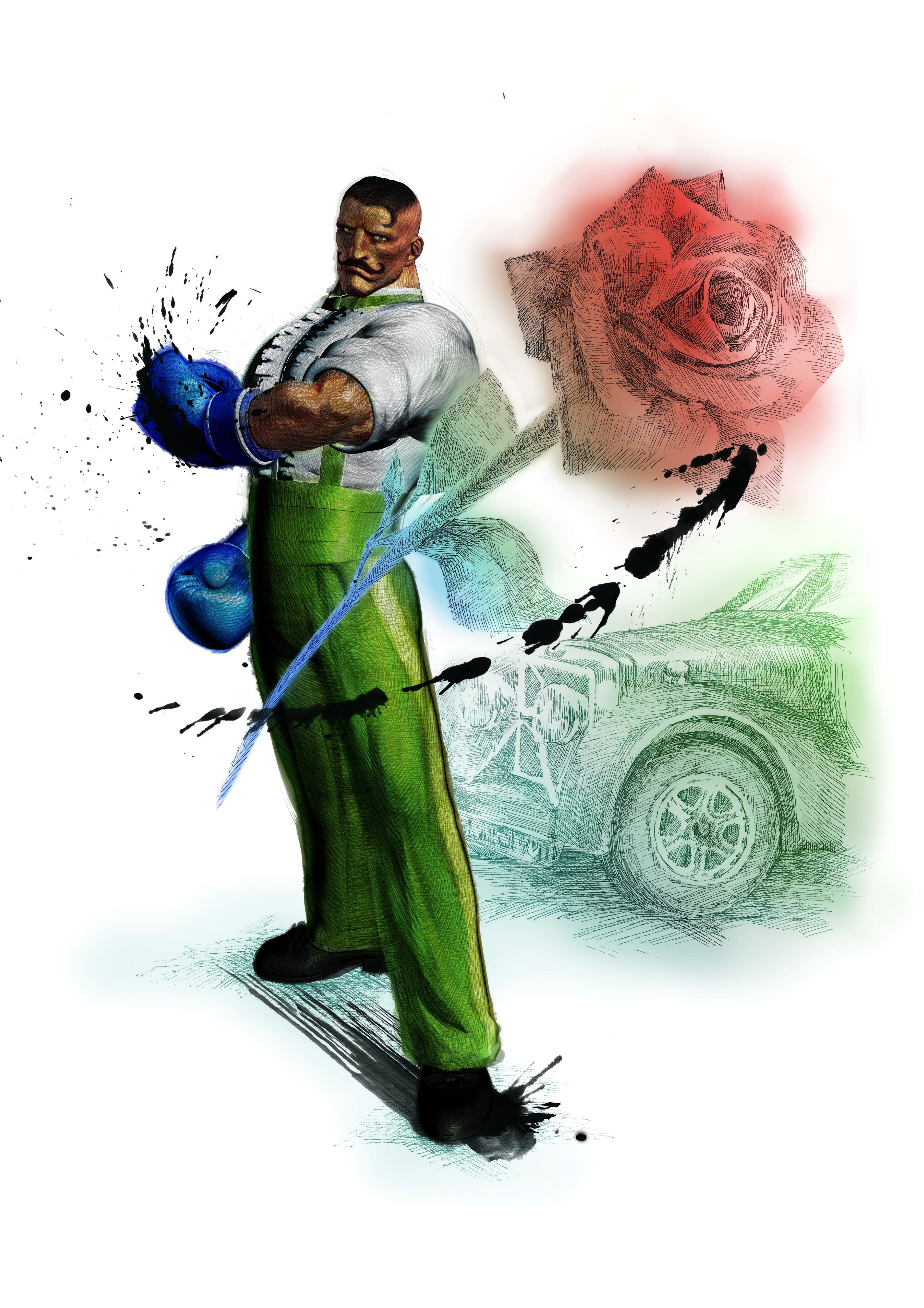 Boxer with rose and car