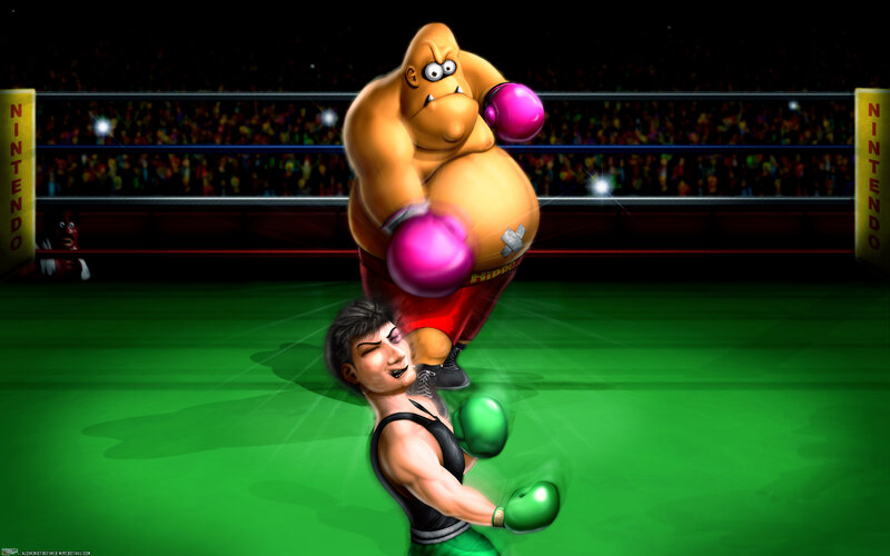 Boxers in Ring — Green