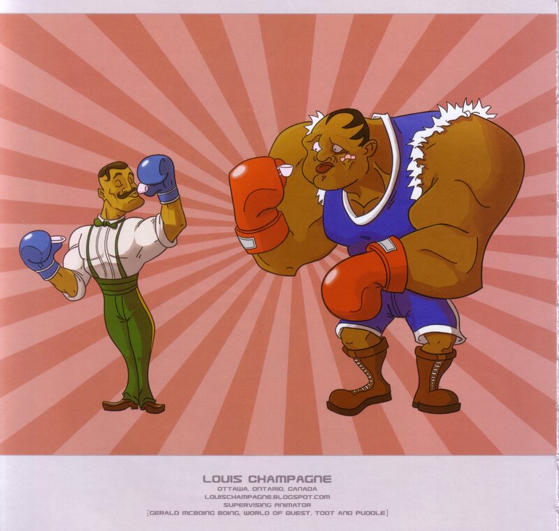 Boxing cartoon characters